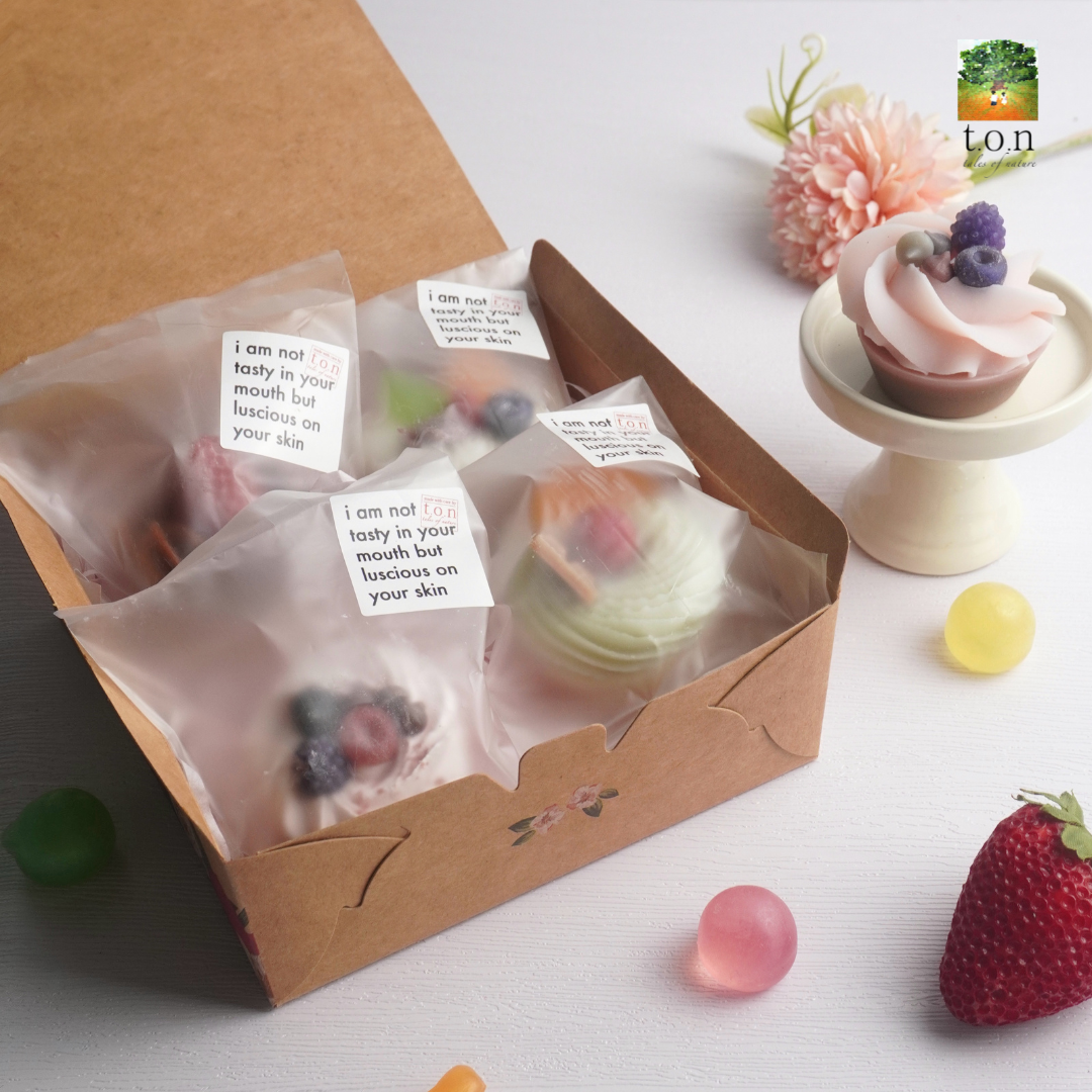 HANDMADE YUMMY Gift Set - Variety of Colourful Design/ Dessert/ Candies/ Cookies - Free Soap Bag
