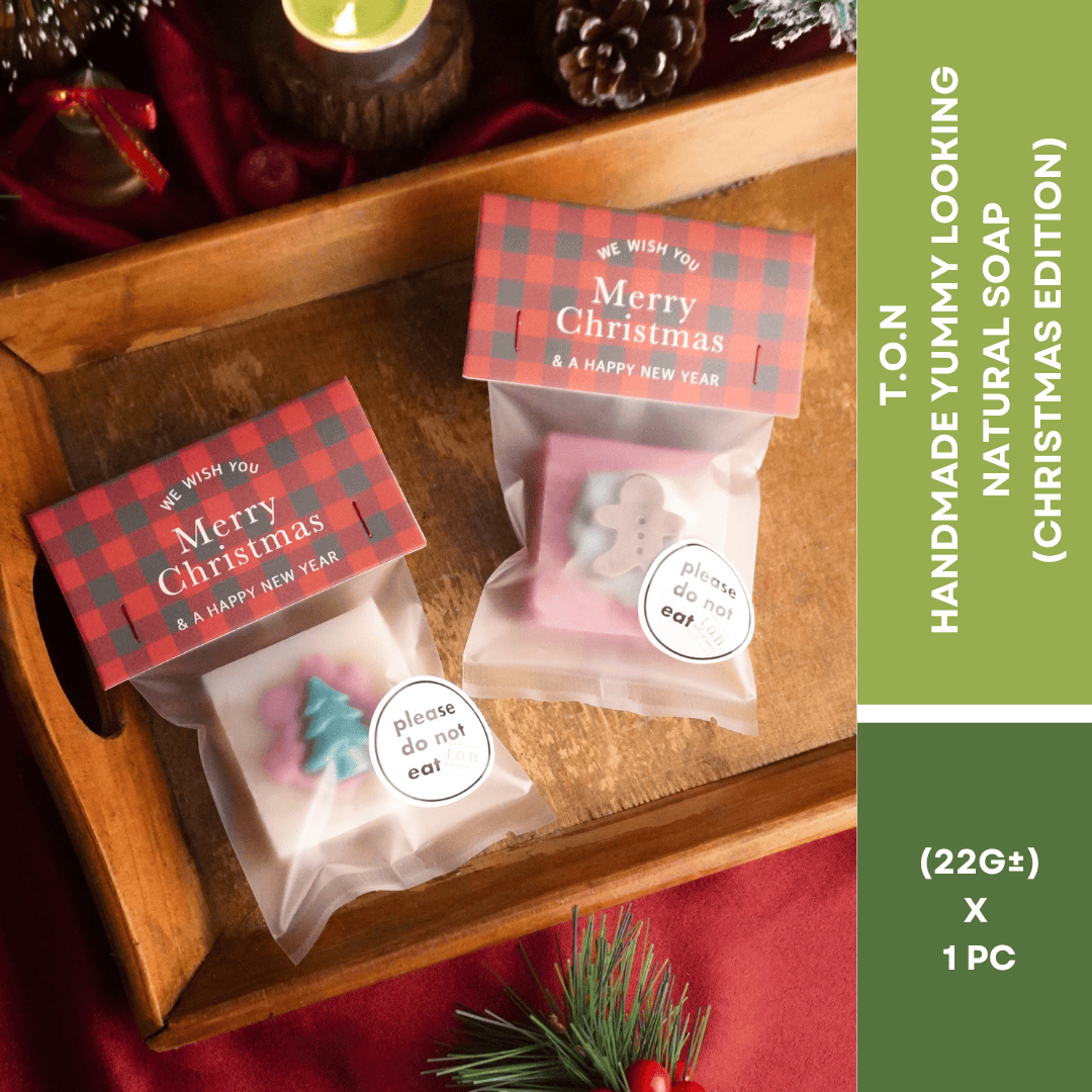 t.o.n Handmade Yummy Looking Natural Soap /Christmas Edition/ Gifting (22g± x 1PC)