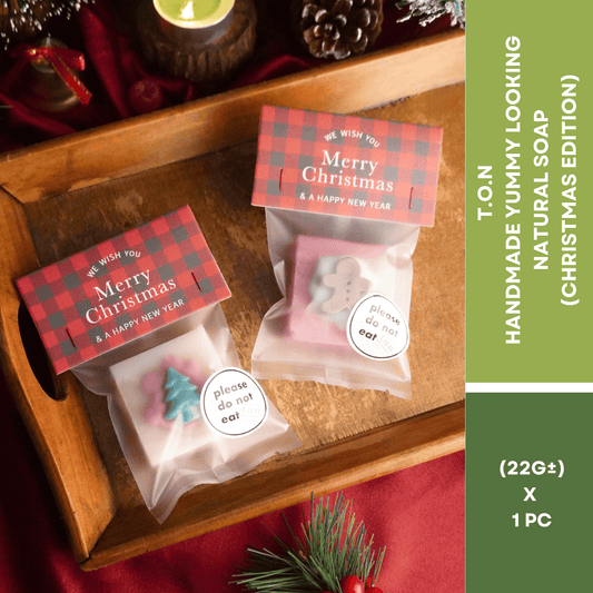 t.o.n Handmade Yummy Looking Natural Soap /Christmas Edition/ Gifting (22g± x 1PC)