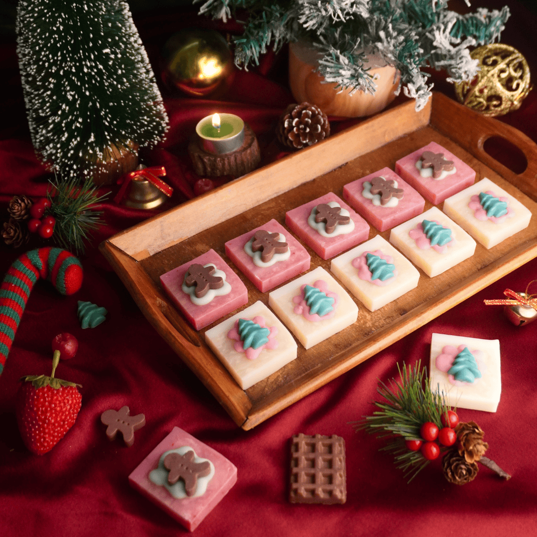 t.o.n Handmade Yummy Looking Natural Soap /Christmas Edition/ Gifting (22g± x 1PC)