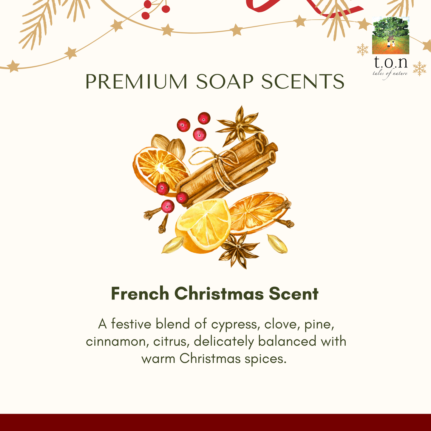 t.o.n Handmade Premium Yummy Soap Christmas Edition (40g x 1pc)
