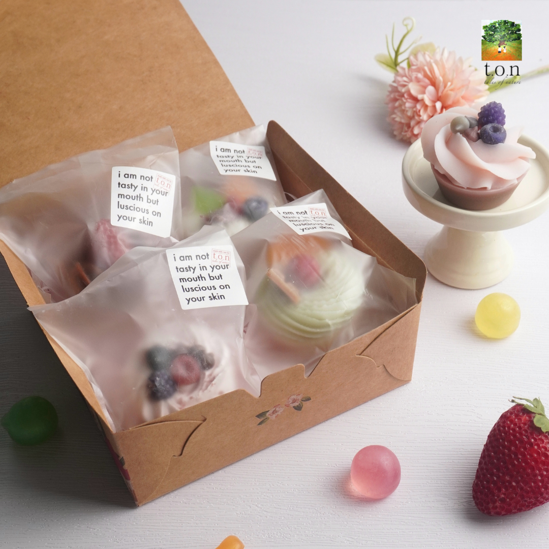 HANDMADE YUMMY Gift Set -  Variety of Colourful Design/ Dessert/ Candies/ Cookies - Free Soap Bag