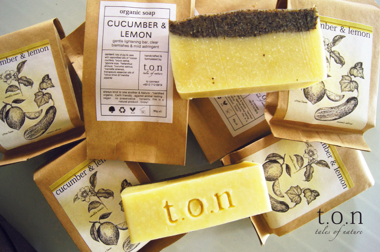 Organic Cucumber Lemon Soap -