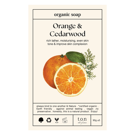 Organic Tumeric Soap with Cedarwood & Sweet Orange