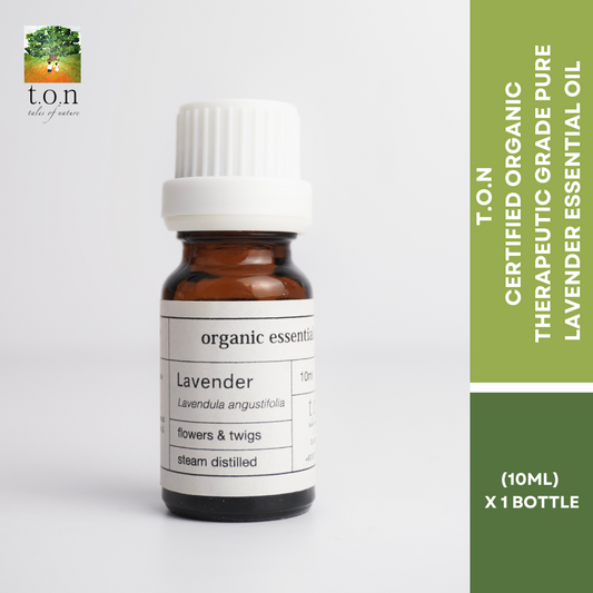 t.o.n Certified Organic Therapeutic Grade Lavender Essential Oil (10ml)