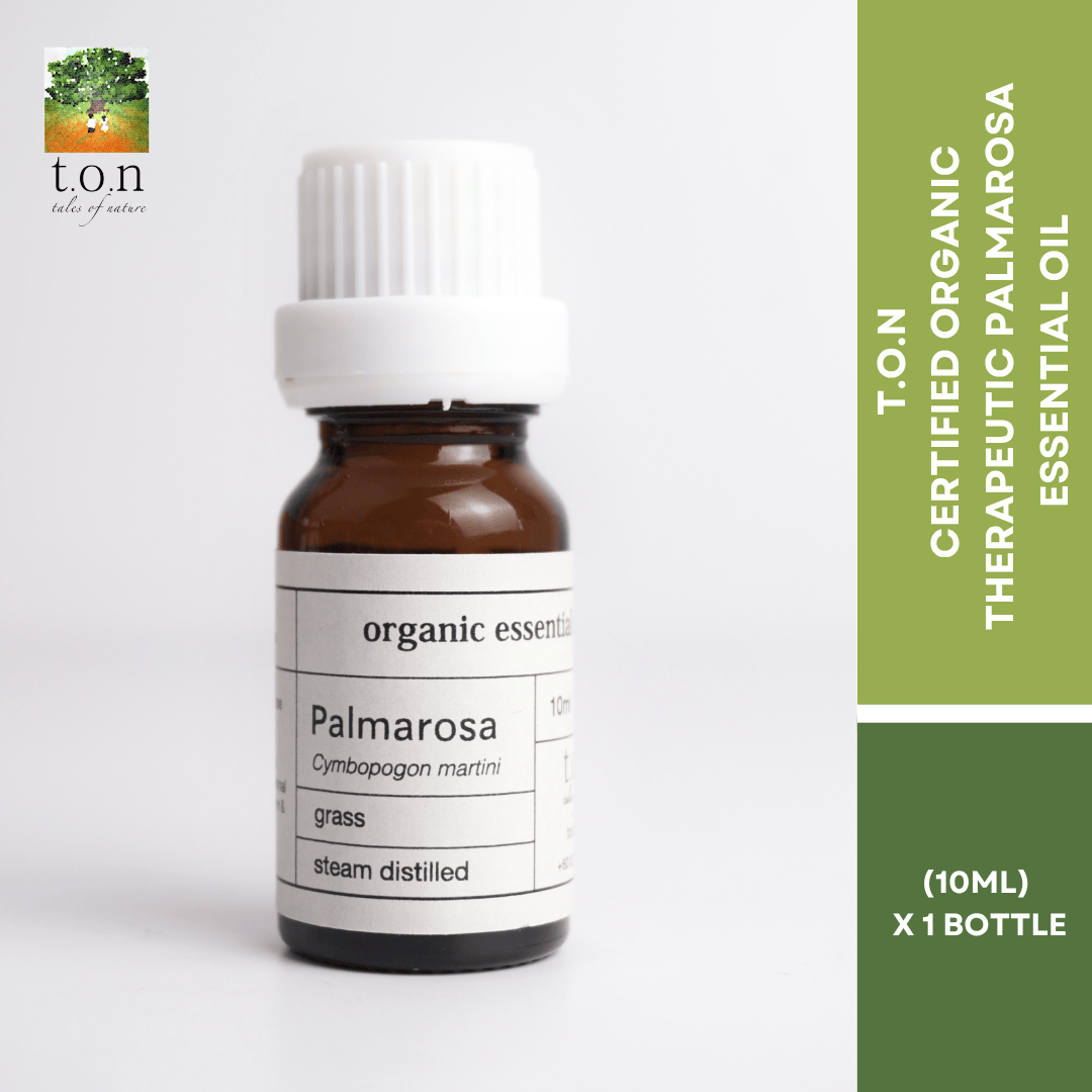 t.o.n Certified Organic Therapeutic Grade Palmarosa Essential Oil (10ml)