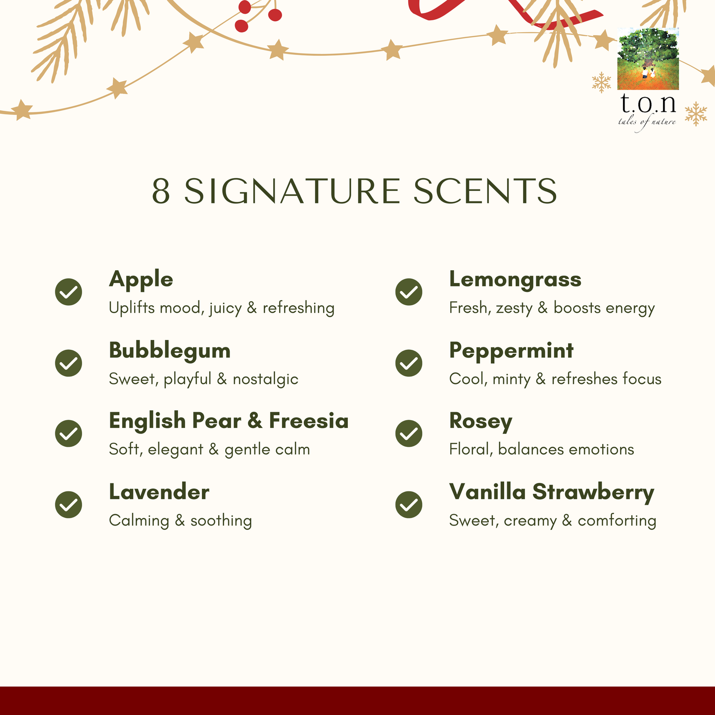 t.o.n Handmade Yummy Looking Natural Soap (Christmas Edition) 21g x 1PC