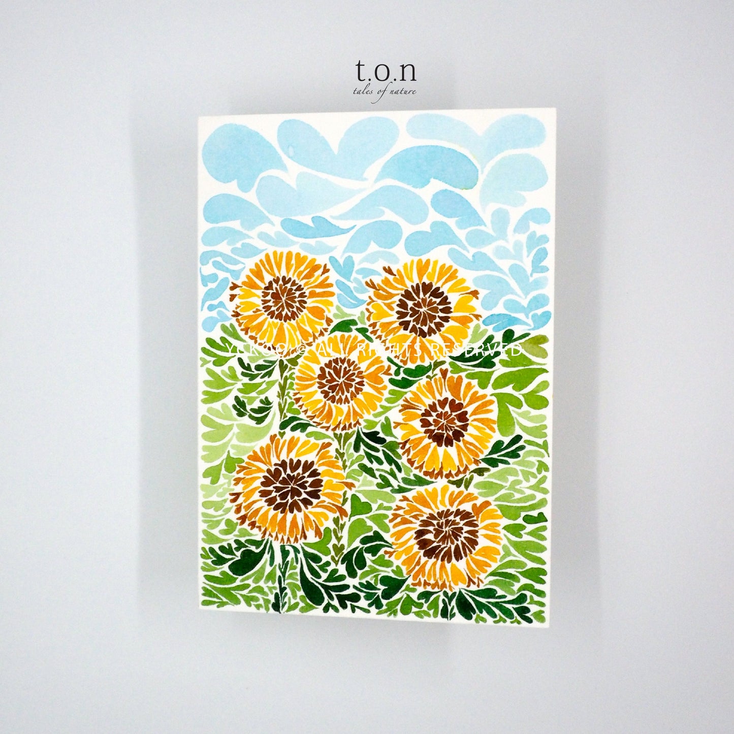 Handpainted Watercolor Cards - Greeting/ Thank you/ Birthday/ Gift Cards/ Handmade Cards - Custom Handwriting 300gsm