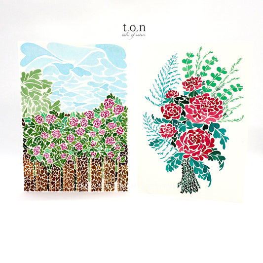 Handpainted Watercolor Cards - Greeting/ Thank you/ Birthday/ Gift Cards/ Handmade Cards - Custom Handwriting 300gsm