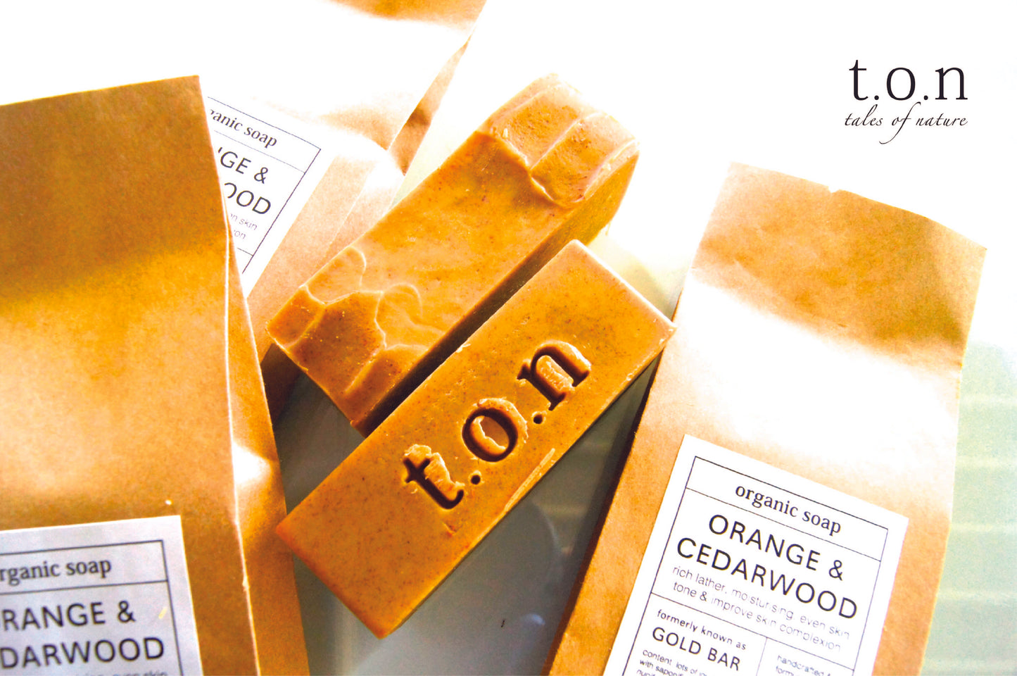 Organic Tumeric Soap with Cedarwood & Sweet Orange