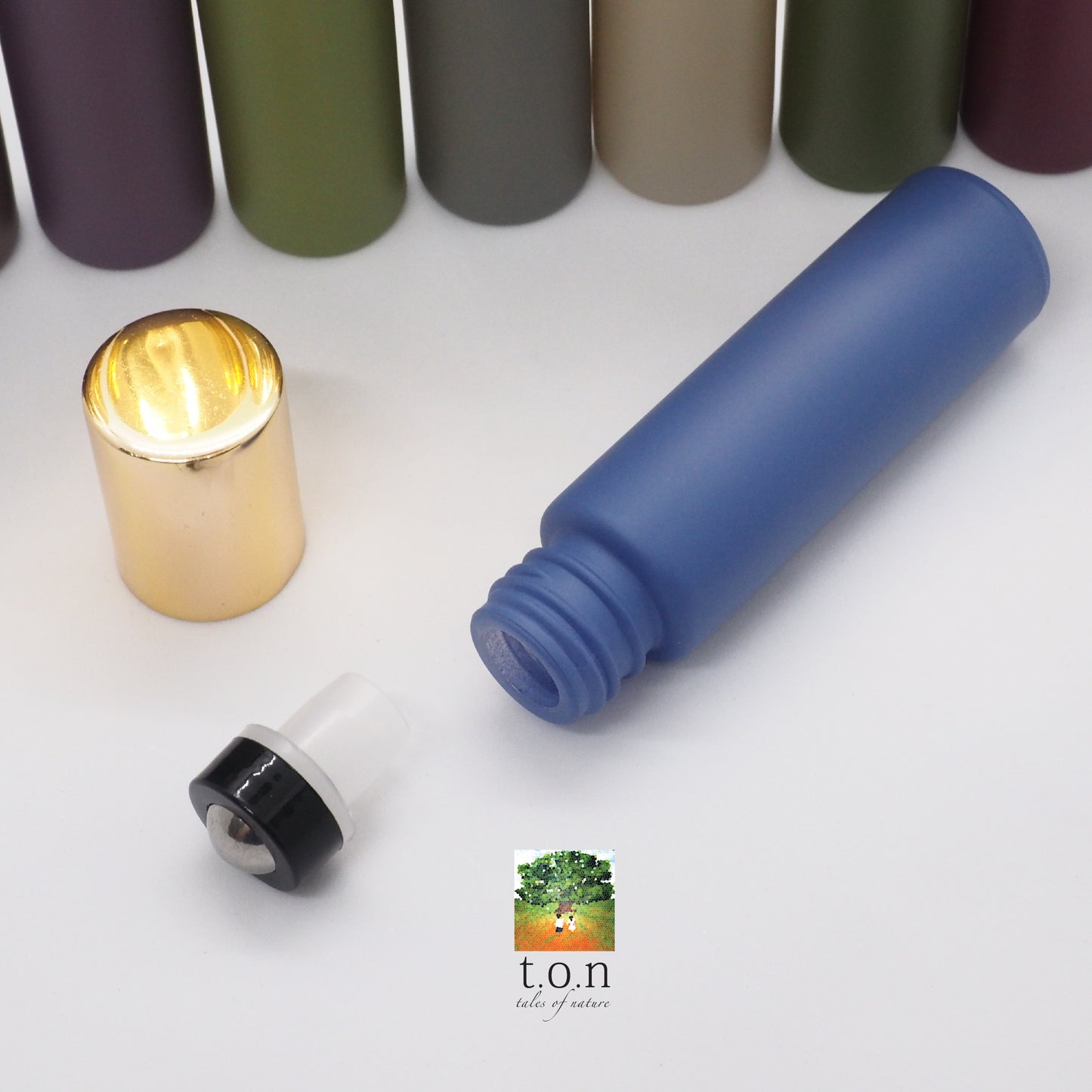 10 Beautiful Morandi Colour Glass Essential Oil Roll-On Bottle - Aromatherapy 10ml Original Design & Colour Empty Bottle