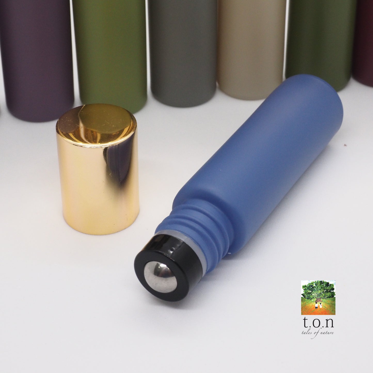 10 Beautiful Morandi Colour Glass Essential Oil Roll-On Bottle - Aromatherapy 10ml Original Design & Colour Empty Bottle