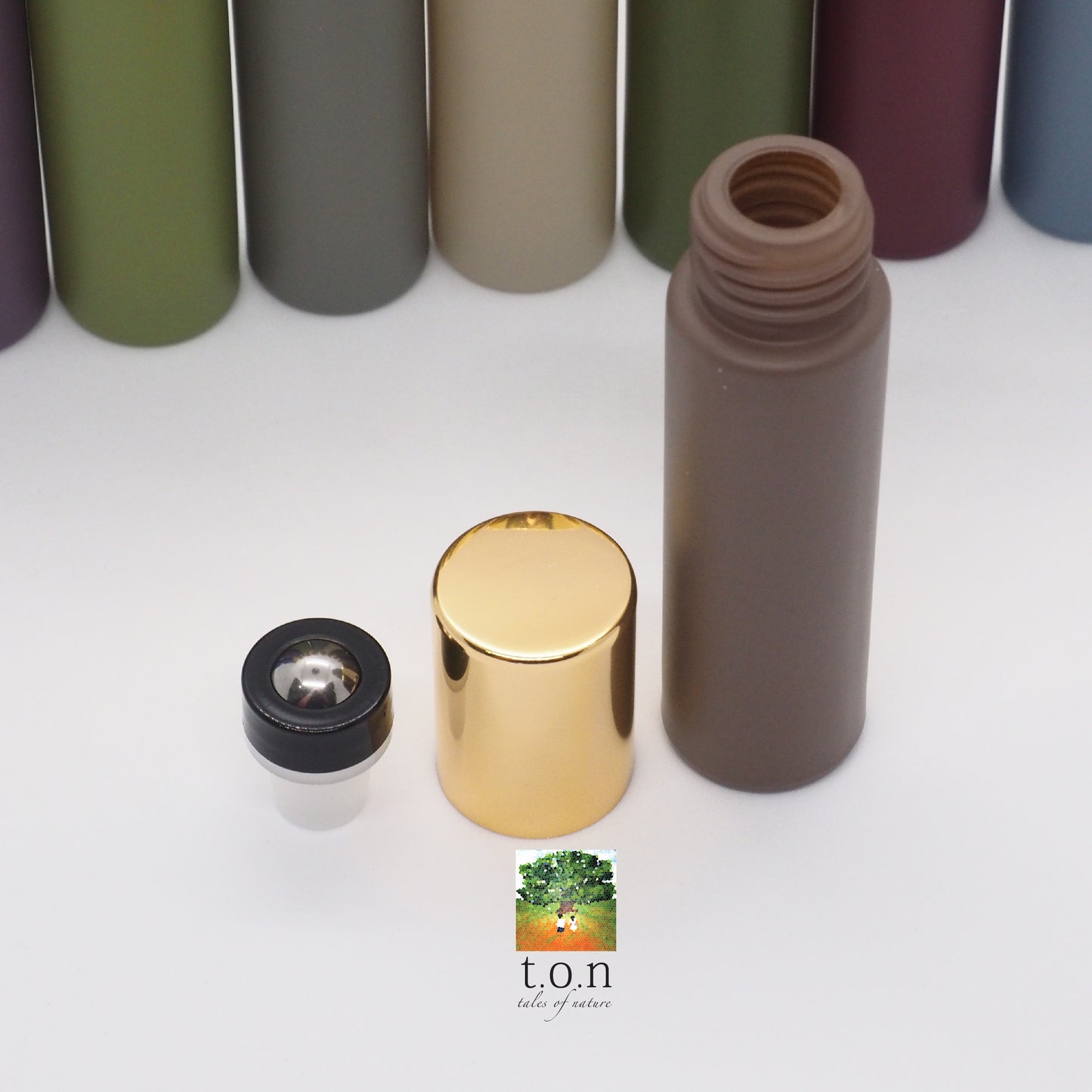 10 Beautiful Morandi Colour Glass Essential Oil Roll-On Bottle - Aromatherapy 10ml Original Design & Colour Empty Bottle