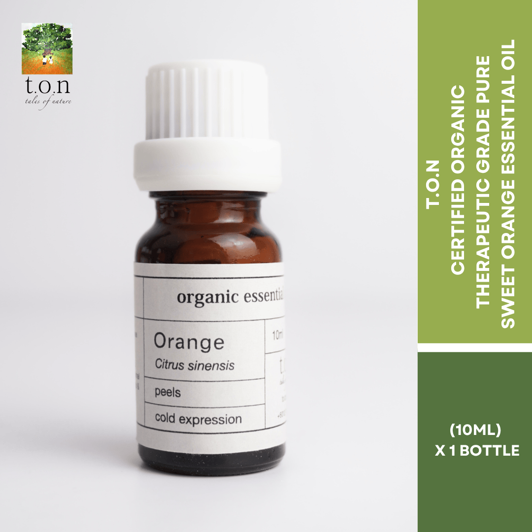t.o.n Certified Organic Therapeutic Grade Sweet Orange Essential Oil (10ml)