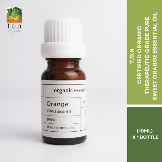 t.o.n Certified Organic Therapeutic Grade Sweet Orange Essential Oil (10ml)
