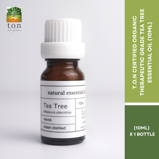 t.o.n Certified Organic Therapeutic Grade Tea Tree Essential Oil (10ml)